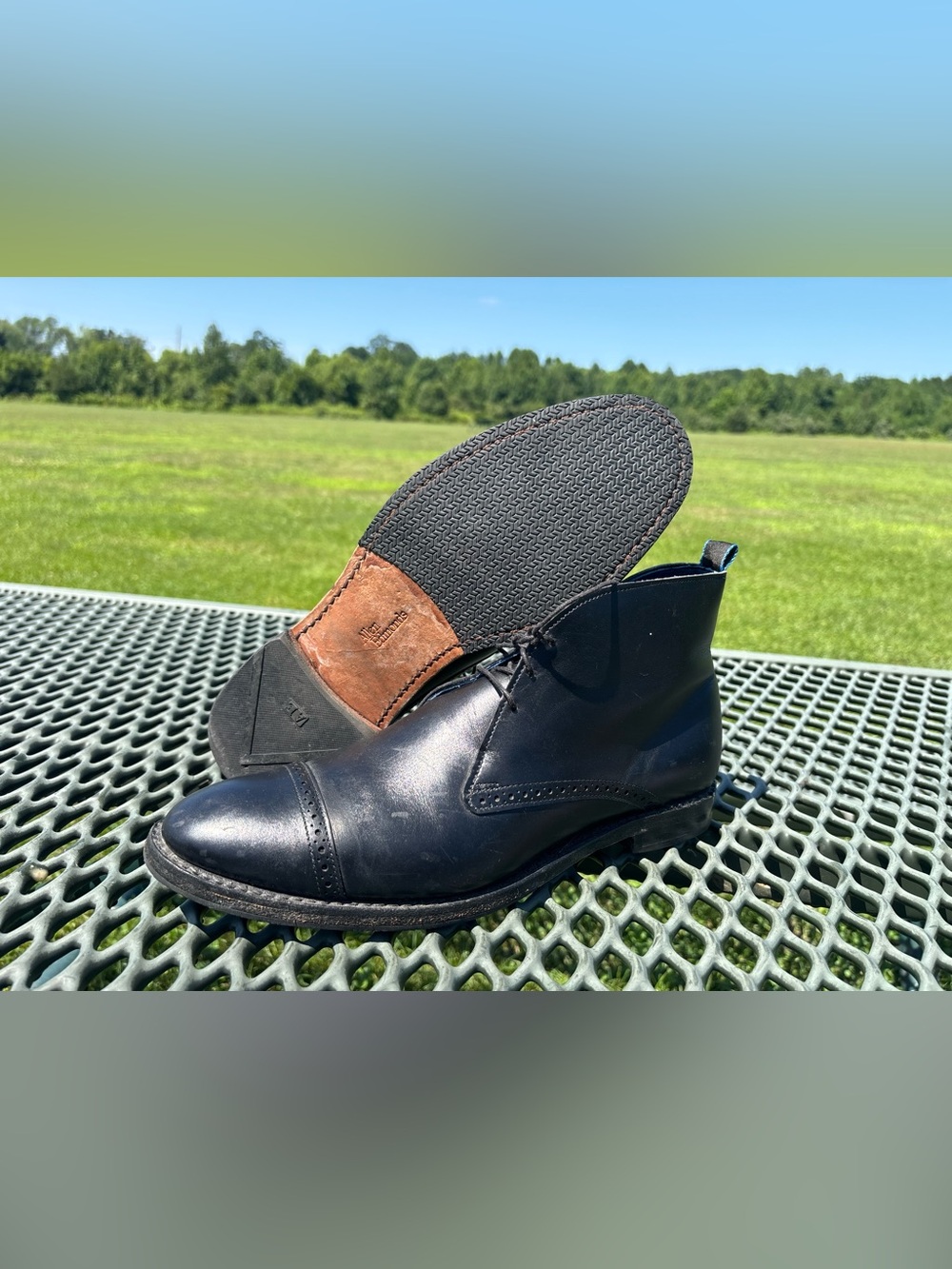 Mens Allen Edmonds Bleecker Street Cap Toe Chukka Boots Black US 10D USA Made